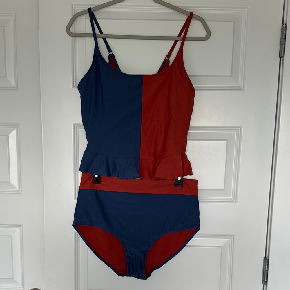 Women’s Swimwear Red and Blue Swimset